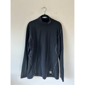 Nike black Pro Combat fitted dry fit long sleeve shirt mens L